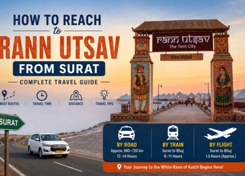 How to Reach Rann Utsav from Surat